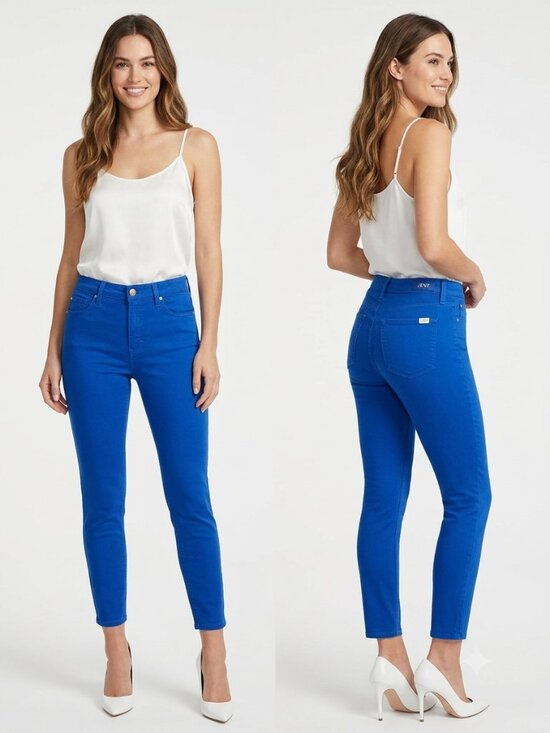 Jen7 Denim - JEN7 by 7 For All Mankind Blue Ankle Skinny High-Rise Jeans Women’s - Size 10